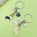 Dog Paw, Bone And Heart Metal Keychains In Five Styles view 3