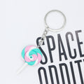 Silver Tone Colorful Swirl Lollipop Novelty Keychains view 6