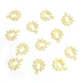 Rhinestone Sun Face Open Circle Pendant Charms in Two Finishes view 4