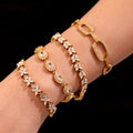 Zircon Tennis Bracelets Leaf Flower Halo Link Styles view 4