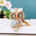 Bow Owl Keychains in Black Red and Blue with Braided and Clasp Free Loops view 8