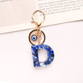 Blue Shell Resin Letter Keychain with Evil Eye Charm view 9