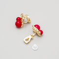 Nineteen Mixed Cherry Pearl Bow and Stone Ear Clip Designs view 3