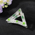Clear Triangle Dried Flower Resin Hair Claw Clips Three Styles view 6