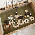 Wood Bead and Woven Pendant Cord Necklaces in Seven Designs view 2