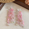 Pink Flower Earrings
