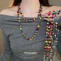 Double Strand Shell Chip Necklace Four Color Options view 2