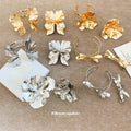 Metal Flower Leaf Bow Ring Bangle Sets Six Styles Pair view 2