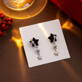 Red Velvet Star Silver Multi Star Tassel Drop Earrings view 2
