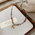 Mixed Bead Stone Pearl Elephant Charm Necklace Styles view 11