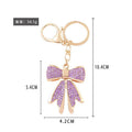 Rhinestone Bow Keychain Gold Clasp Six Crystal Colors view 3