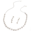 Crystal Look Floral Necklace and Earring Coordinated Jewelry Set view 5