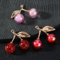 Cherry Charm Pendant Iridescent Resin Beads Three Colors view 2