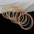 Textured Glitter Thin Bangle Stack Sets Gold Silver view 6
