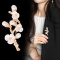 Gold Tone Flower Metal Brooch Pin for Jackets and Lapels view 3