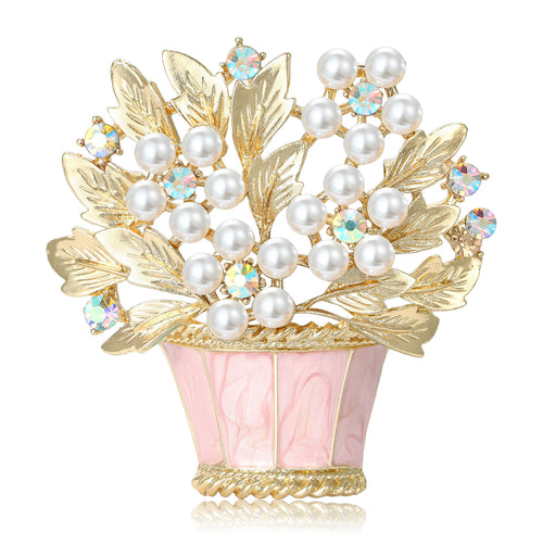 Crystal flower basket in a second product view