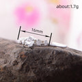 White Gold Tone Five Clear Stone Finger Ring Sizes 6-10 view 4