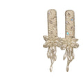 Pearl Flower Crystal Bar BB Hair Clips with Teardrop Tassels view 5