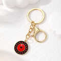 Gold Tone Rhinestone Evil Eye Enamel Keychain 4 Styles view 2