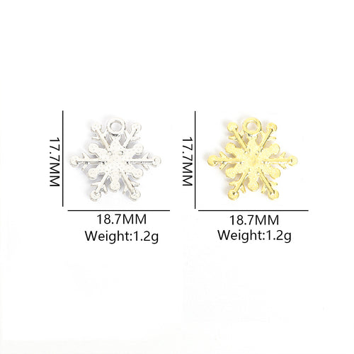 Front view of the snowflake charms color selection