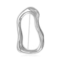 Irregular Open Loop Brooch In Smooth Gold And Silver Tones view 2