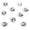 Panda Face Charms in Gold and Silver Tones, Two Finishes view 6
