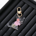 Resin Cat Silhouette Dried Flower Keychains 3 Styles view 5