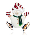 Christmas Snowman Enamel Metal Brooch Pin for Jackets and Lapels view 1