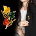 Leaf Enamel Two Designs Metal Brooch Pin for Jackets and Lapels view 3