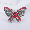 Openwork Rhinestone Butterfly Brooch Pear Center Four Colors view 6