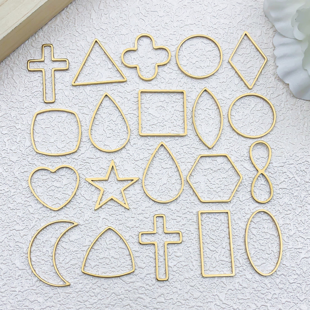 Gold Plated Stainless Steel Hollow Five Point Star Infinity Connector Charm for DIY Jewelry