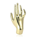 Polished Hand Brooch in Gold and Silver Tones for Jackets Scarves and Lapels view 1