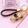 Jeweled Convertible Car Keychains in Five Colors with Braided Loops view 12