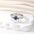 Gold and Silver Tone Flower Evil Eye Fashion Rings view 7
