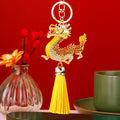 Chinese Dragon Tassel Keychains in Forty Eight Color and Construction Options view 11