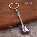Colorful Metal Electric Guitar Keychain in Five Color Styles view 2