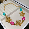 Pink Teal Necklace
