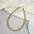 Gold and Silver Multi Strand Snake Chain Choker Necklaces view 4
