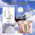 Pearl Angel Wings Luck Horseshoe Keychain Lobster Clasp view 4