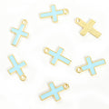 Enamel-Look Gold Silver Cross Alloy Charms in 12 Styles view 6