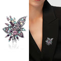 Leaf Bouquet Crystal Brooch in Four Jewel Tone Palettes view 2