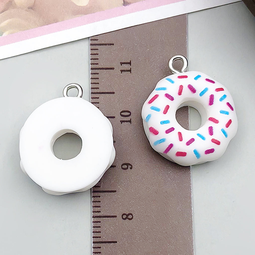 Resin 3D Milk Bottle Ice Cream charm pendants with eye loop for DIY necklaces keychains