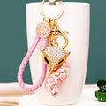 Multigem Fox Keychains in White Pink and Blue with Multiple Loop Styles view 11