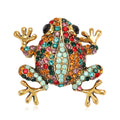 Colorful Crystal Frog Brooch in Two Pattern Designs view 2