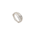 Silver Multi Strand Wire Wrap Stack Band Finger Ring view 5