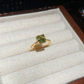 Gold Square Halo Crystal Open Cuff Rings Five Colors view 7
