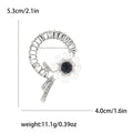 Crystal Ring Flower Brooch With Pearl Petals in Two Colors view 6