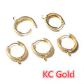 Round Clear Stone Hoop Earring Clasps with Hanging Loops view 9