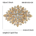 Oval Crystal Floral Brooch in Six Color Variants for Jackets and Scarves view 5