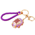 Jeweled Rounded Beetle Car Keychains in Four Colors and Loop Styles view 5